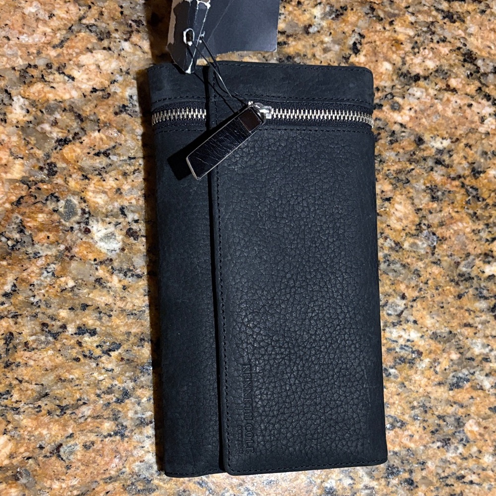 Black suede women’s wallet